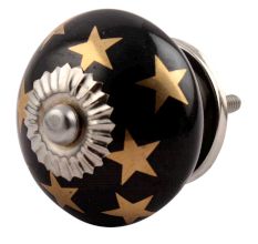 Gold Star Ceramic Cabinet Knob
